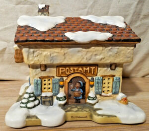 M.J. Hummel “Christmas Mail” Lighted Post Office House A5940